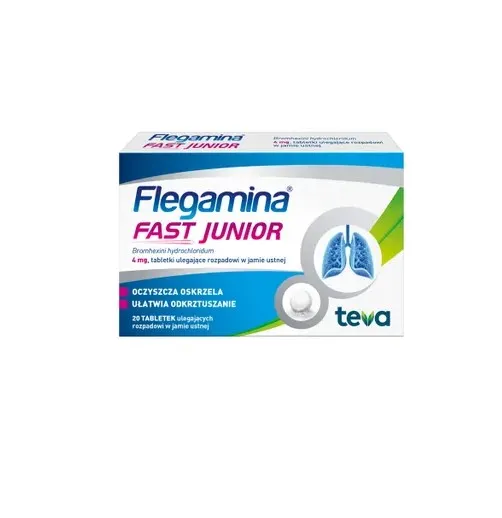 Flegamina fast junior tablets, dispersible in the oral cavity