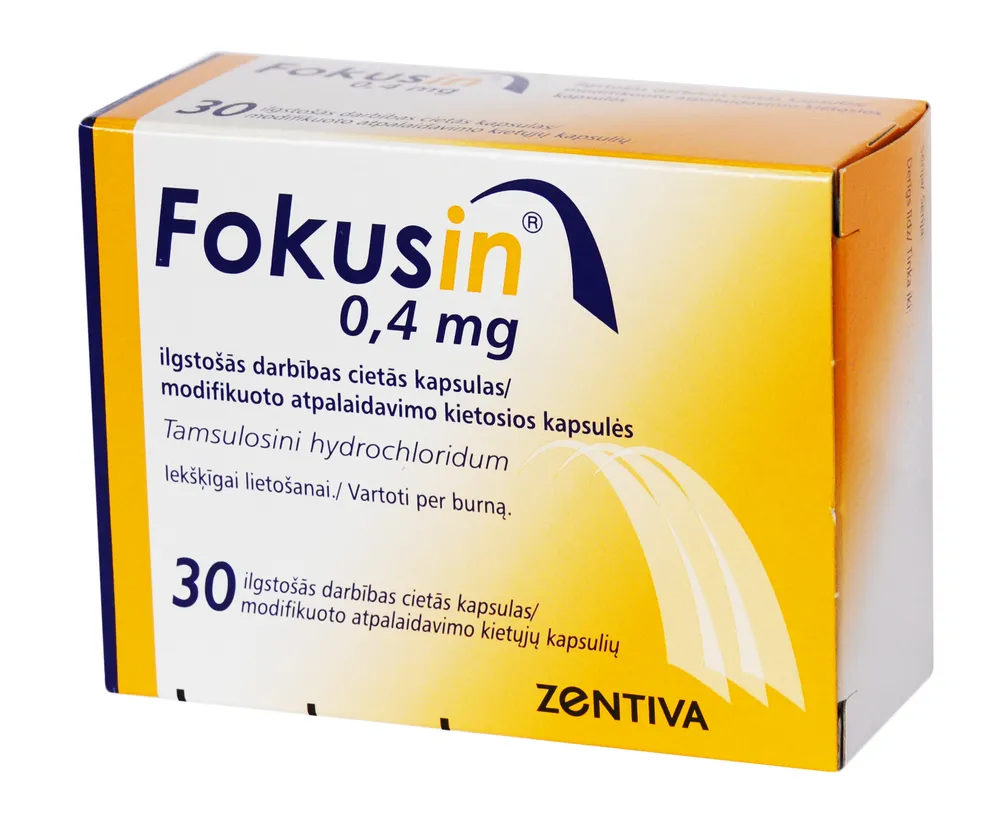 Fokusin cápsulas, liberación modificada, duras