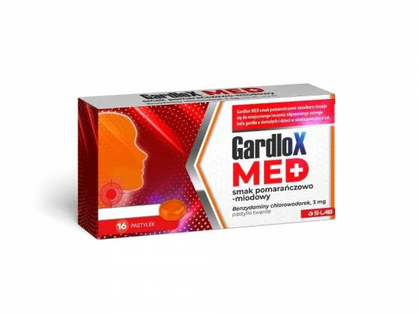 Gardlox Med sabor naranja-miel compresse, rivestite con film