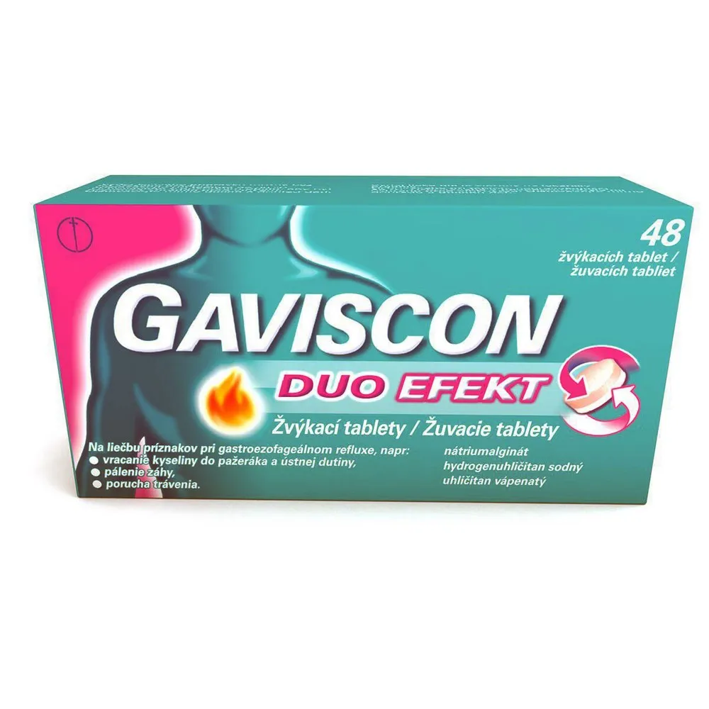 Gaviscon duo tab with forest fruit flavour tablets, chewable