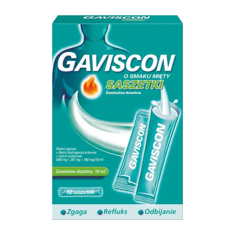 Gaviscon with mint flavor sachets suspension, oral