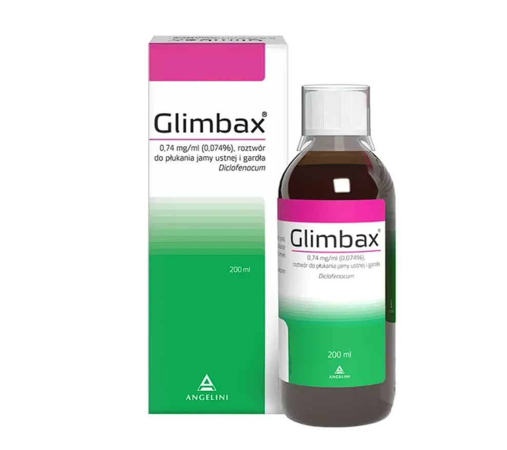 Glimbax solution, for rinsing the oral cavity and throat