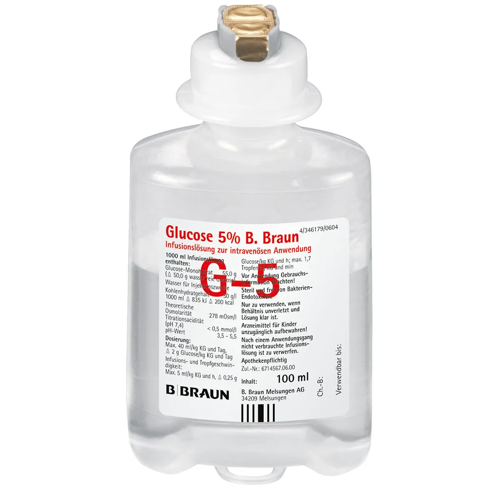 Glucosa 5 Braun solución para infusión