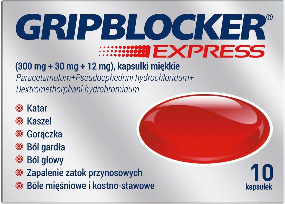 Gripblocker express capsules, soft gelatin