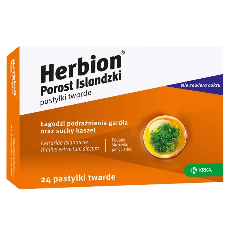 Herbion Porost Islandzki → Herbion Liquen Islandés comprimidos, recubiertos con película