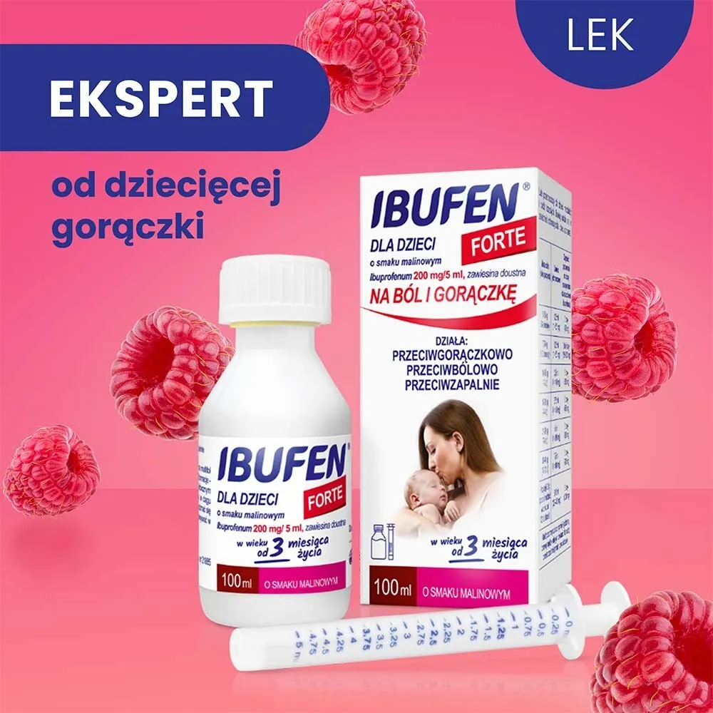 Ibufen para niños con sabor a frambuesa suspensión, oral