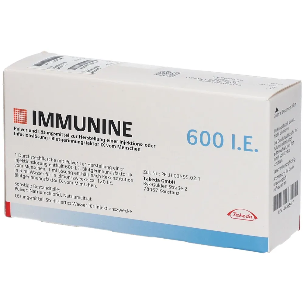 Immunine 600 iu solution for injection or infusion, powder and solvent for preparation of