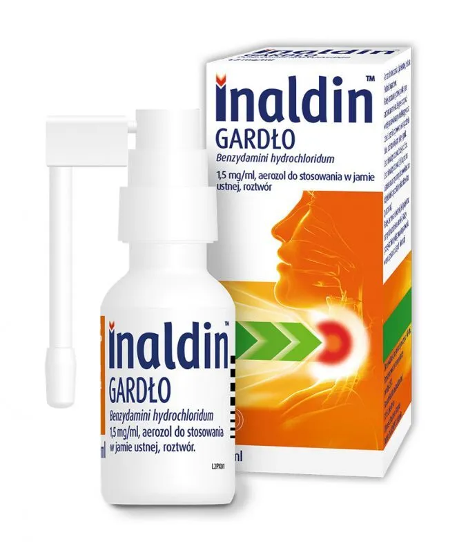 Inaldin throat aerosol, oral solution