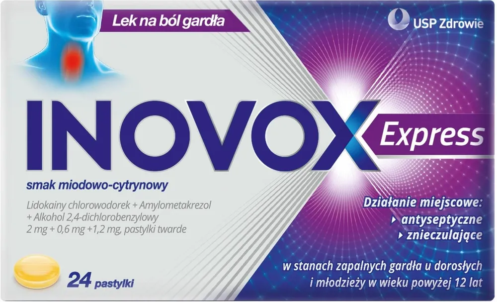 Inovox express active honey-lemon flavour tablets, hard