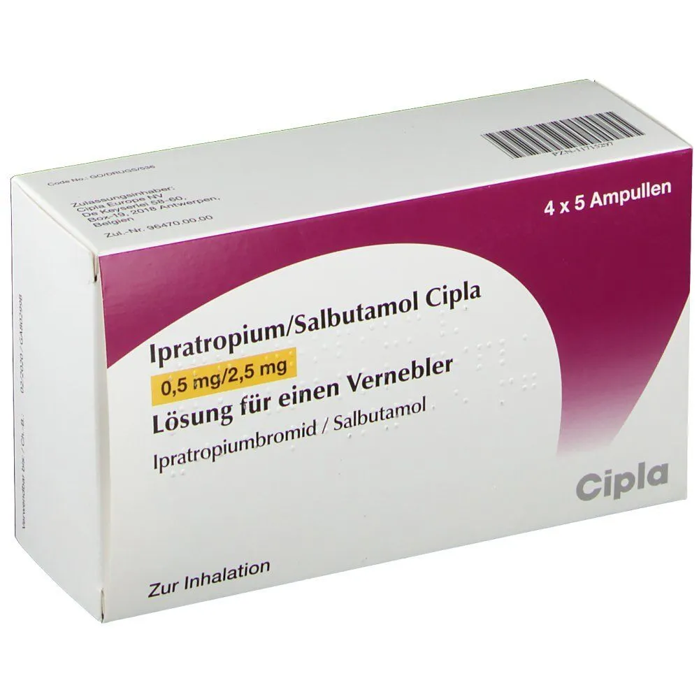 Ipratropio/salbutamol Cipla solución, para nebulización