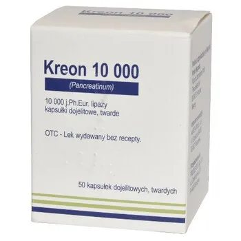 Kreon 10 000 cápsulas, intestinales, duras