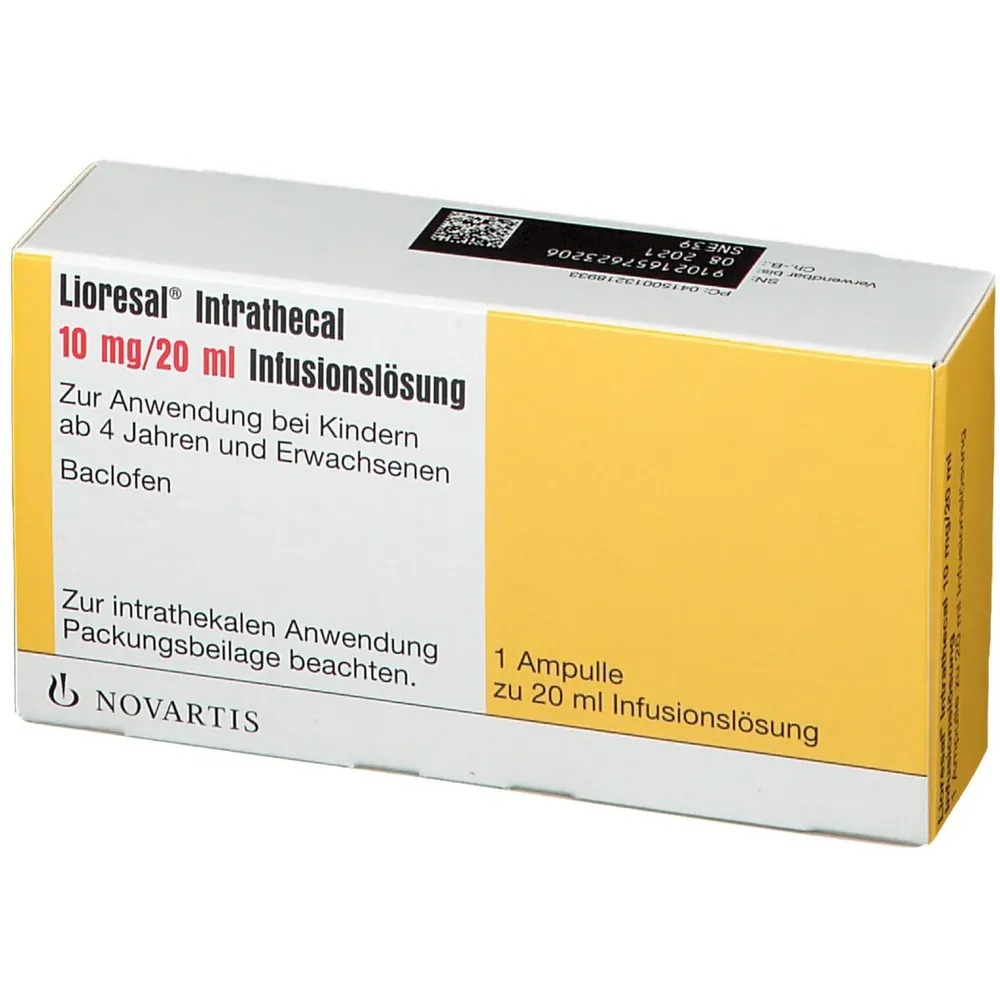 Lioresal intrathecal 10 mg/20 ml solution for infusion