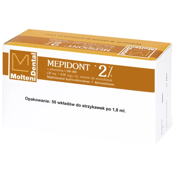 Mepidont 2% with adrenaline 1:100,000 solution for injection