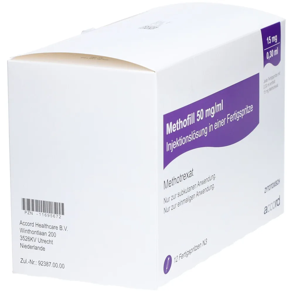 Methofill solution for injection in ampoule-syringe