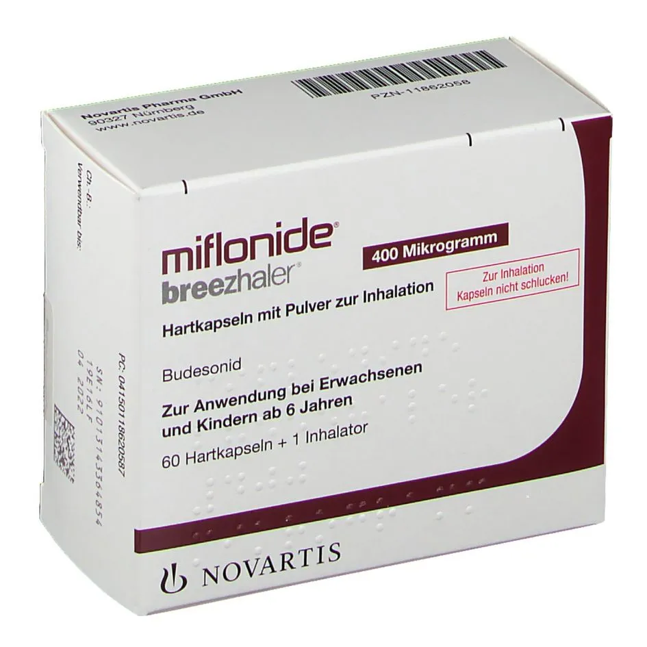 Miflonide Breezhaler polvo para inhalación en cápsulas duras
