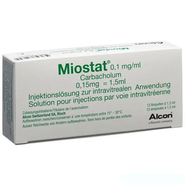 Miostat solution for intravitreal use