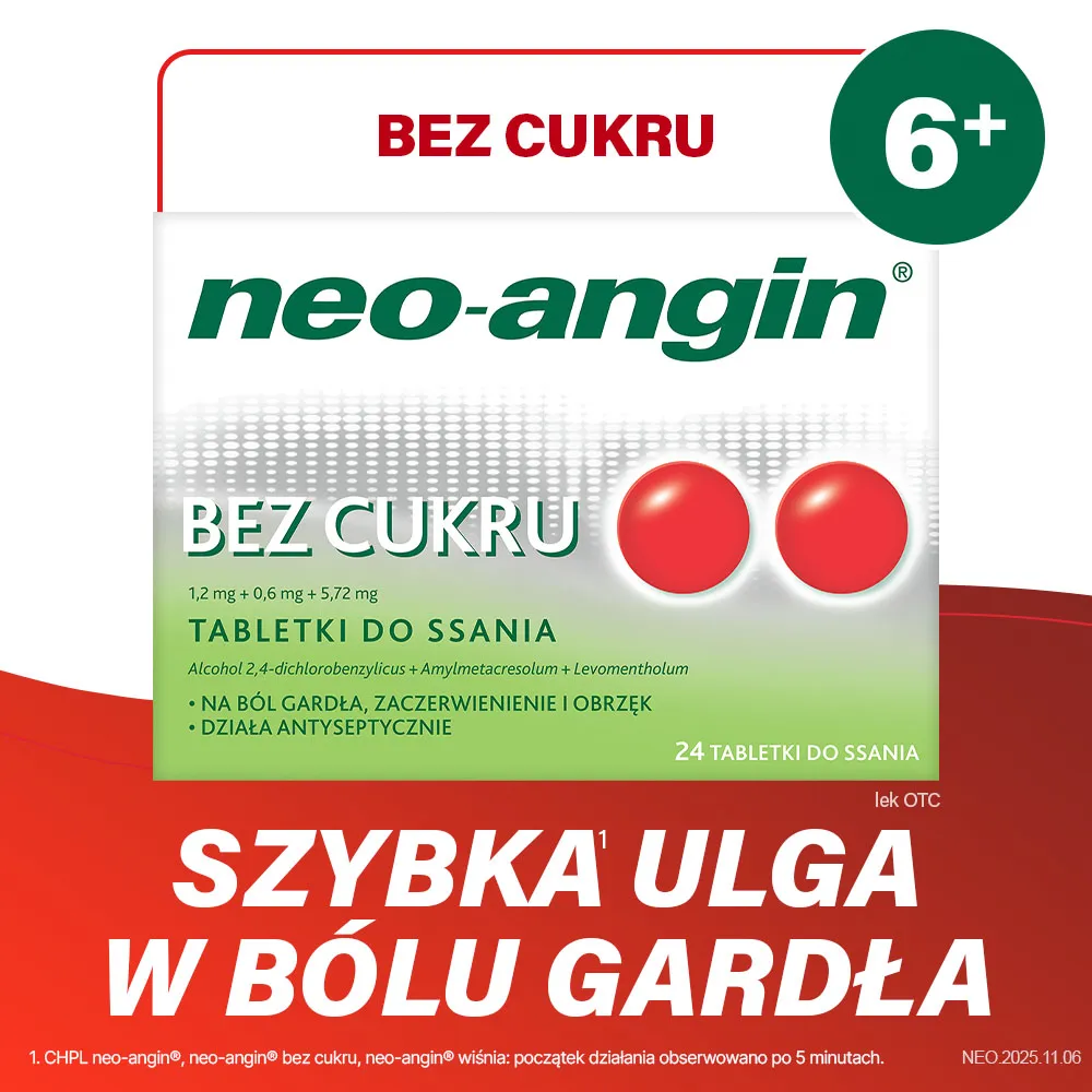 Neo-Angin sin azúcar comprimidos para chupar