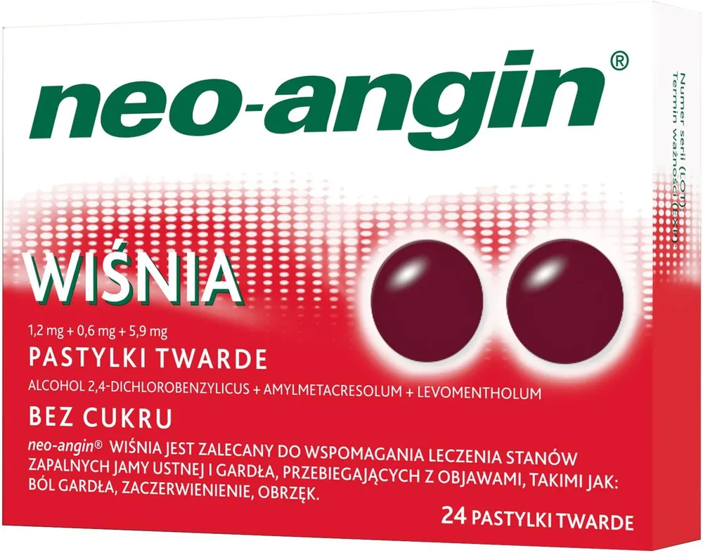 Neo-angin cherry tablets, hard