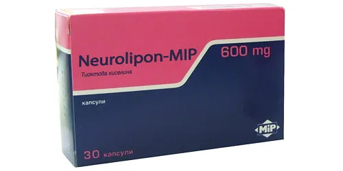 Neurolipon-mip 600 capsules, soft gelatin