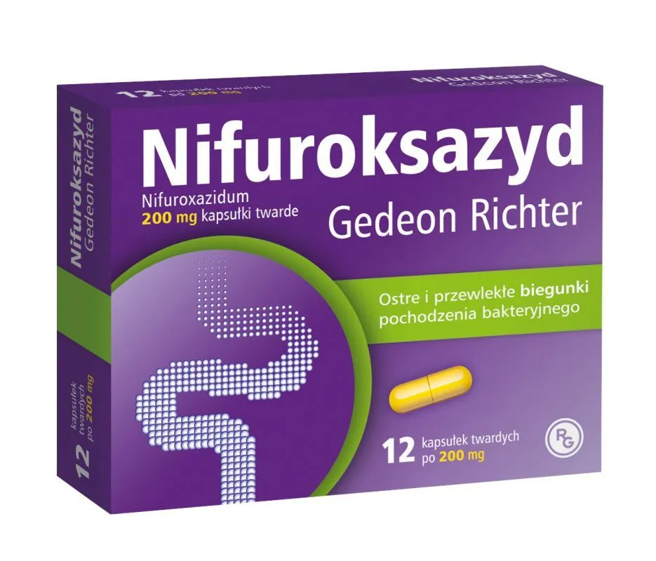 Nifuroxazida Gedeon Richter cápsulas, duras