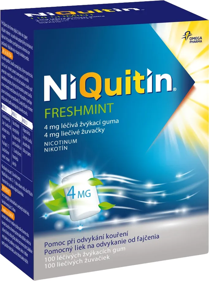Niquitin fruit chewing gum, medicinal