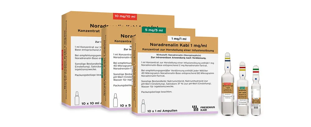 Noradrenalina Kabi soluzione per infusione, concentrato