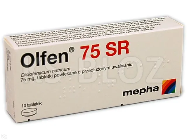 Олфен 75 sr таблетки, покрытые оболочкой с пролонгированным высвобождением