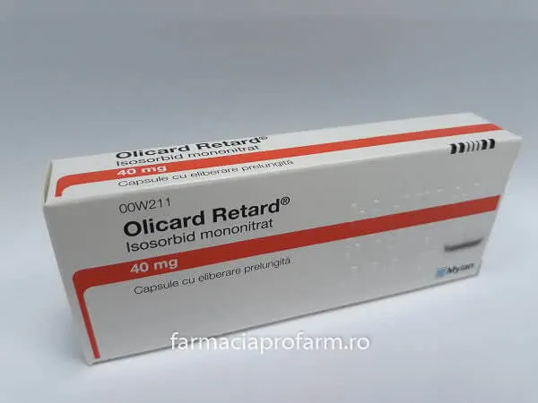 Olicard 40 retard capsules, extended release, hard