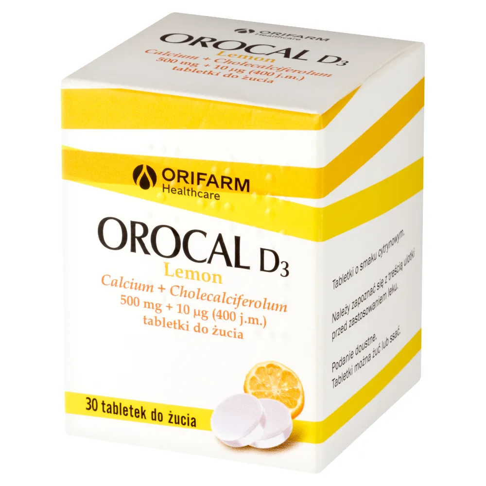 Orocal d3 lemon chewable tablets