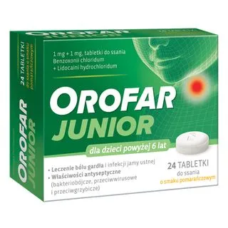 Orofar junior tablets, for sucking