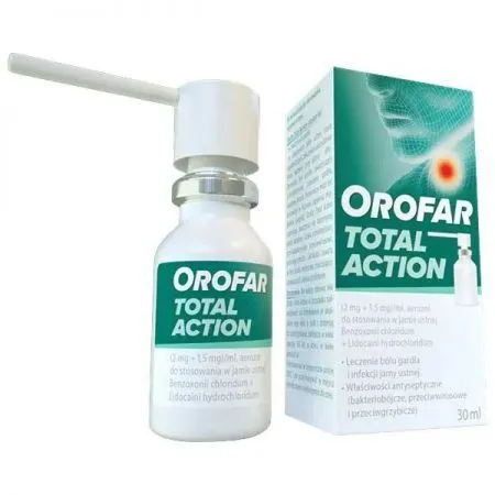 Orofar total action aerosol, oral cavity