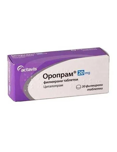 Oropram 20 mg comprimidos recubiertos con película comprimidos recubiertos