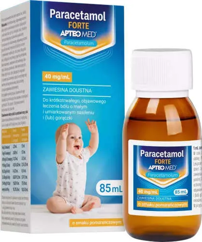 Paracetamol forte apteo med suspension, oral