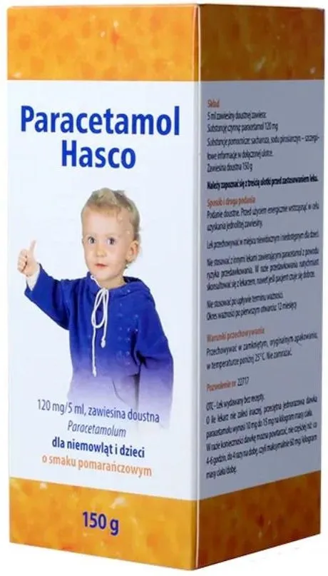 Paracetamol Hasco con sabor a naranja sospensione, orale