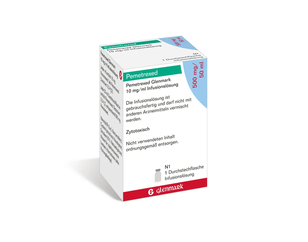 Pemetrexed Glenmark polvo para preparación de concentrado de solución para infusión