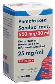 Pemetrexed Sandoz concentrado para preparación de solución para infusión