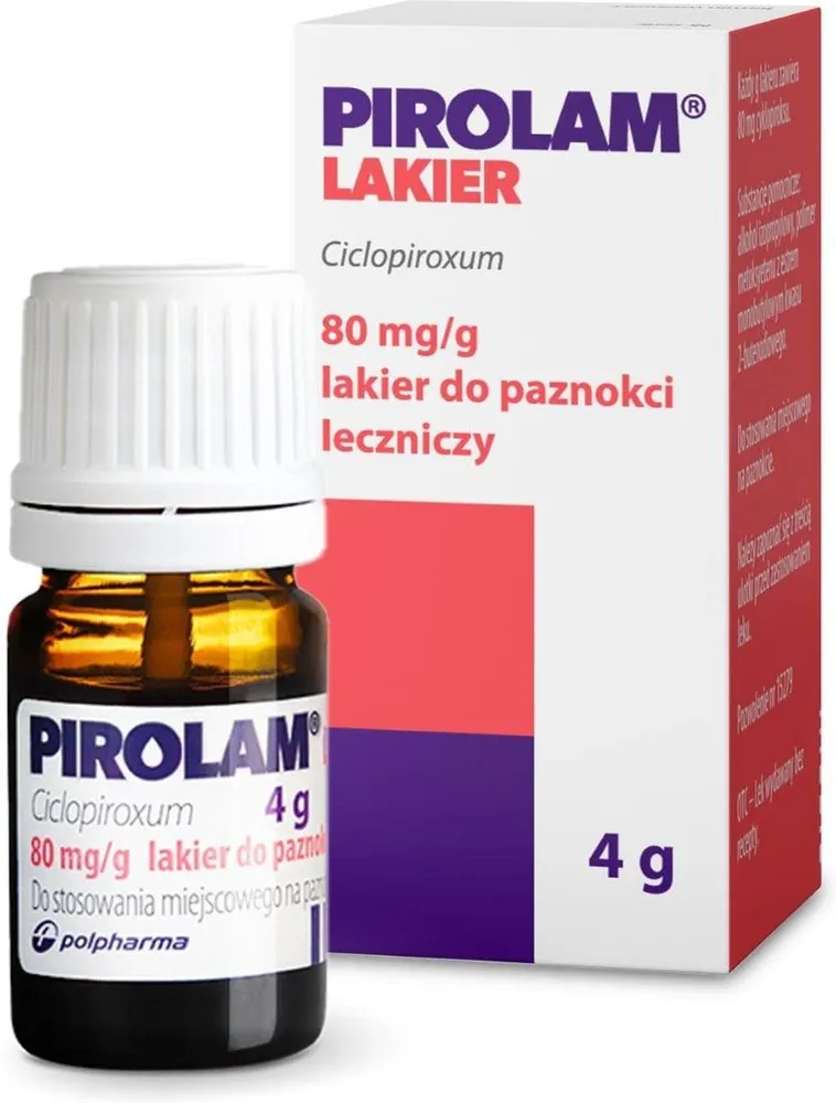Pirolam lakier nail polish, medicinal