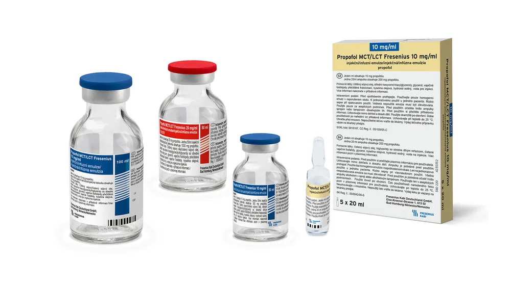 Propofol 2% mct/lct fresenius solution for injection for infusion in ampoule-syringe