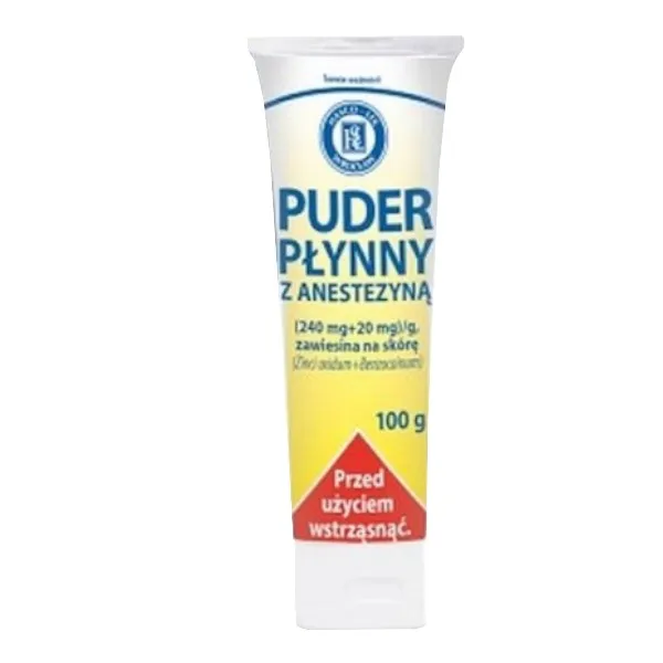 Polvo líquido con anestezina sospensione, cutanea