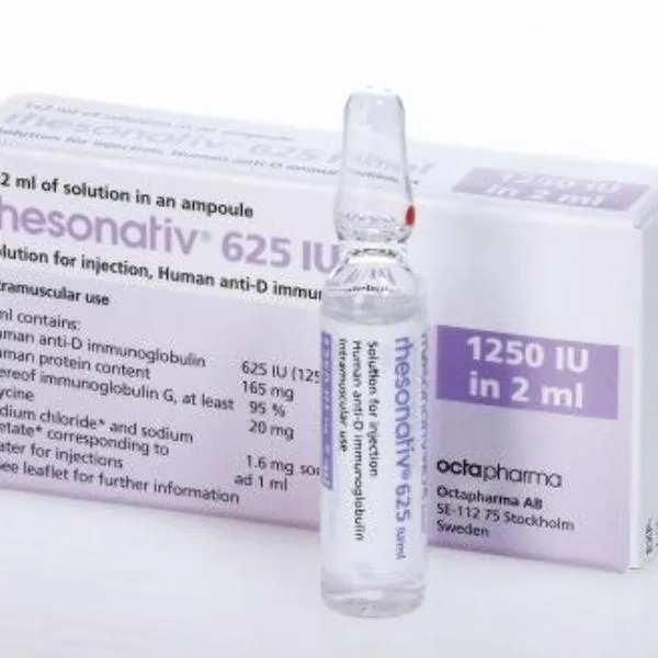Rhesonativ solución para inyección