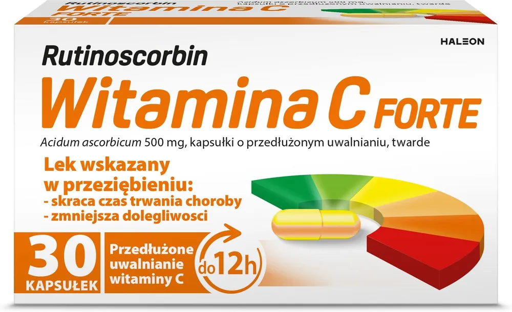 Rutinoscorbin vitamin c forte capsules, extended release, hard