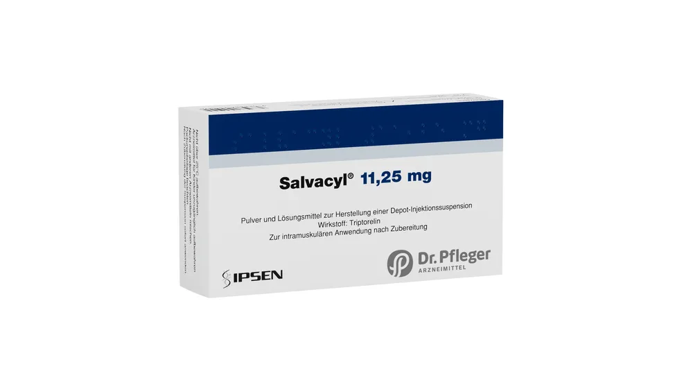 Salvacyl powder and solvent for preparation of suspension for injection with prolonged release