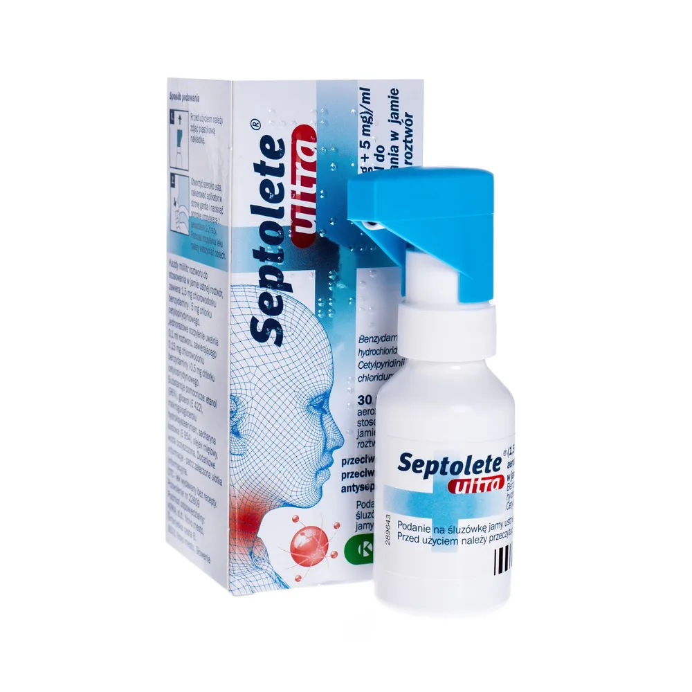 Septolete Ultra aerosol, para uso en la cavidad oral, solución