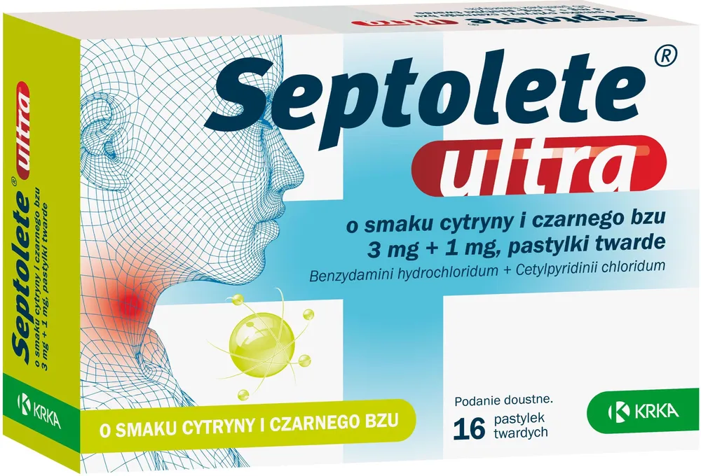 Septolete ultra with lemon and blackcurrant flavor tablets, hard