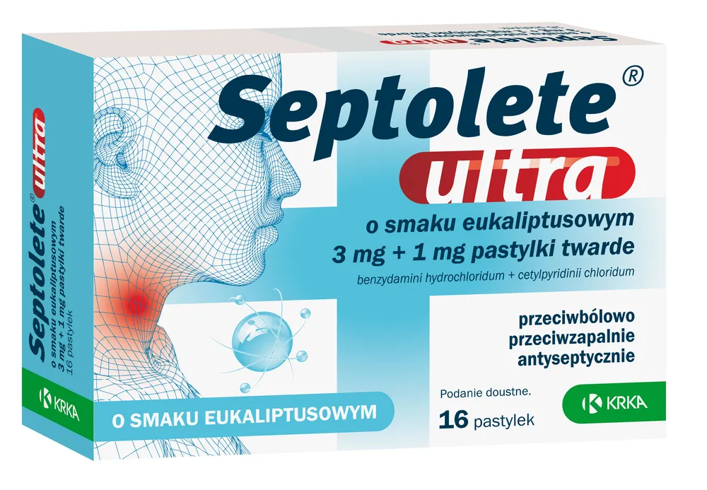 Septolete Ultra con sabor a eucalipto comprimidos, recubiertos con película