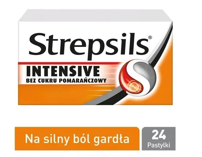 Strepsils intensive sugar-free orange tablets, hard