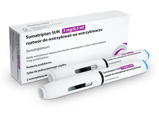 Sumatriptan sun solution for injection in a syringe