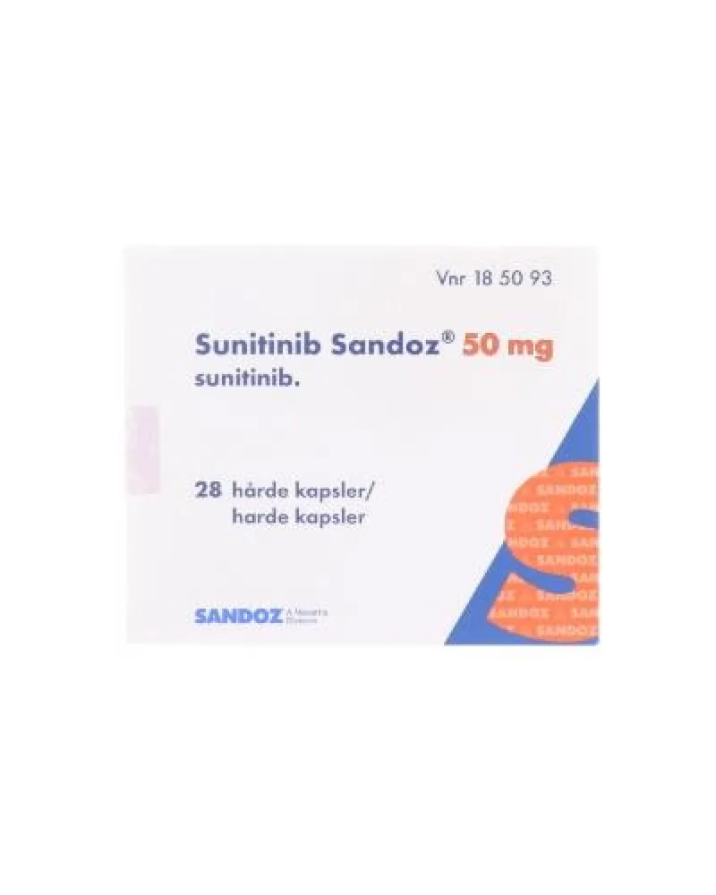 Sunitinib Sandoz cápsulas, duras