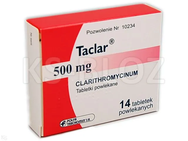 Taclar tablets, film-coated