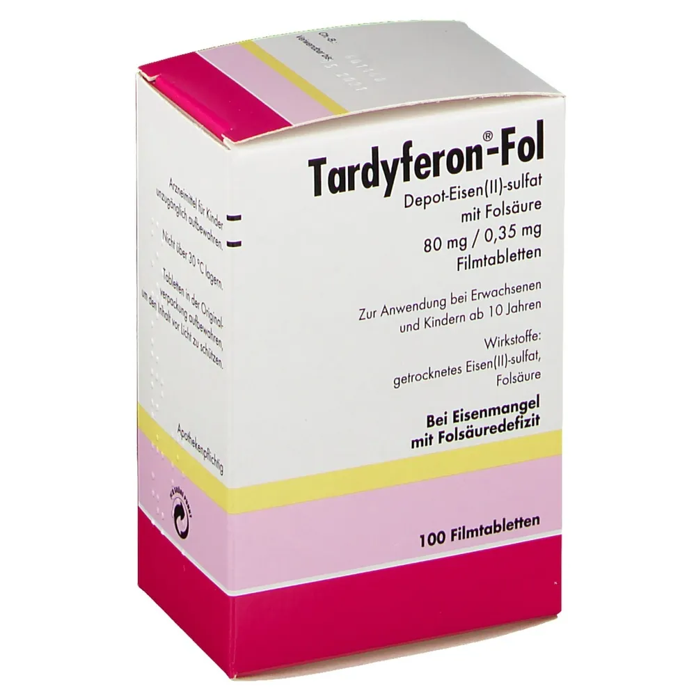 Tardyferon-fol tablets, modified release